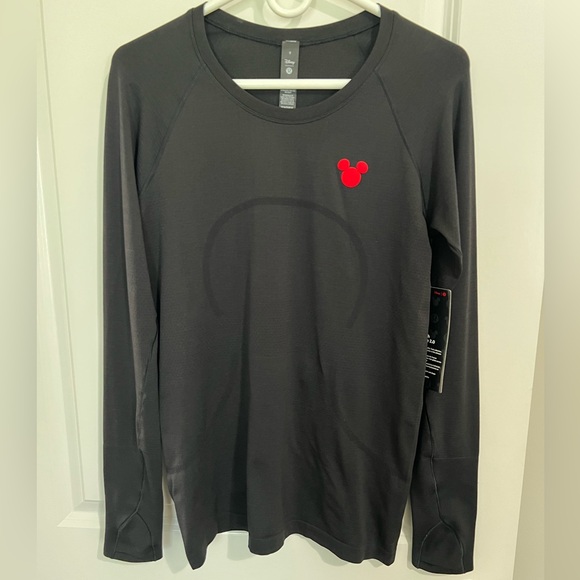Lululemon Swiftly Tech Long Sleeve 2.0 Disney Hip Length Top Black Sz 8 NWT - Picture 1 of 7